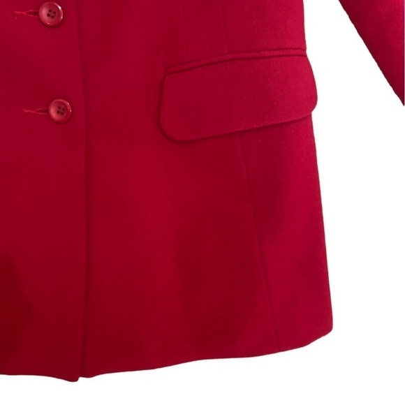 Vintage Norton McNaughton red 100% wool blazer jacket lined notched collar 10p - Picture 10 of 16